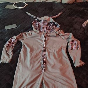 Mens onezy bunny o I think with back patch opening